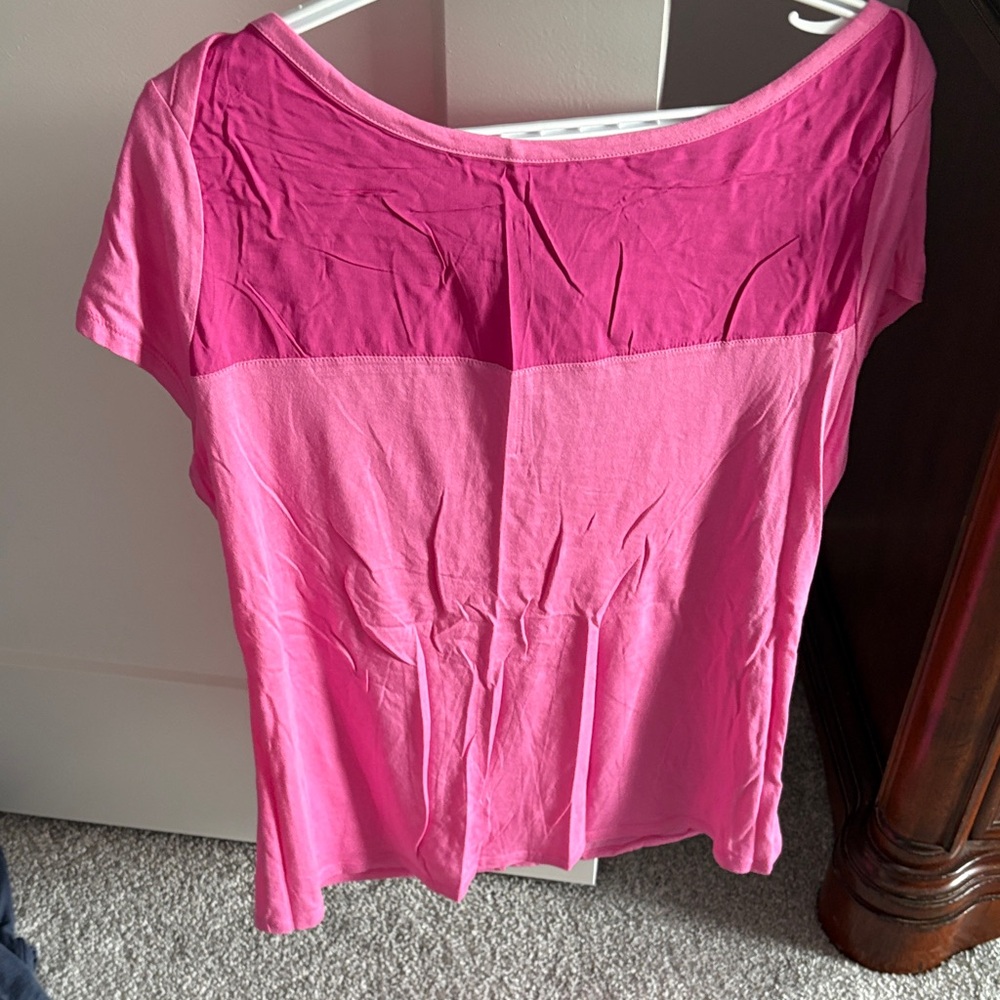 Target Two-Tone Pink Women's Short Sleeve Top
